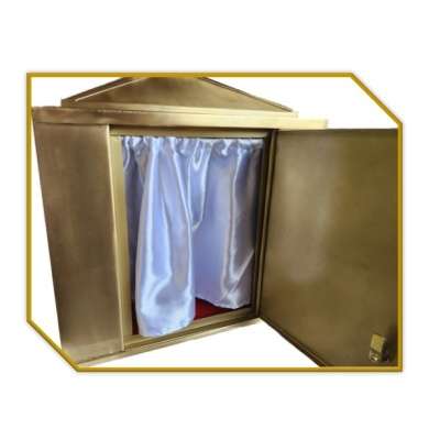 Solid Wooden Tabernacle with Hand Engraved Door