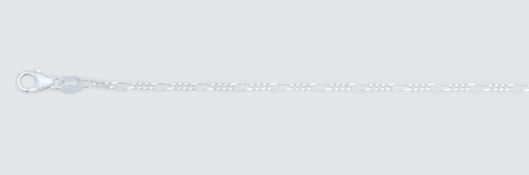 Sterling Silver Figaro 60cm Chain