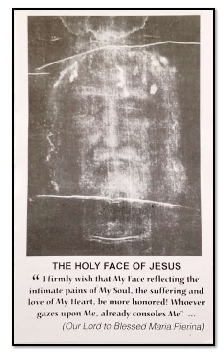 Holy Face of Jesus - Holy Face medal, Golden Arrow & promises Leaflet