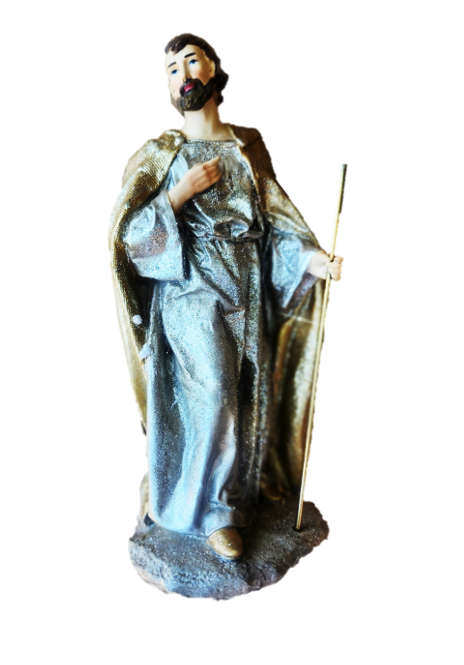 9 piece - 30cm Glitter Nativity
