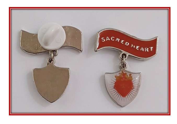 Sacred Heart of Jesus Scroll Lapel Pin