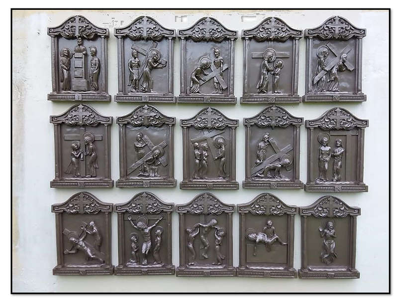 15 Stations of the Cross - Hand Carved Resin - 61 x 42 x 6cm