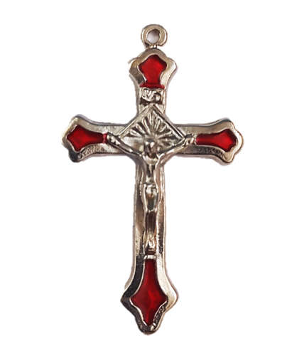 4.5cm Enamel Inlay Crucifix - Various colours