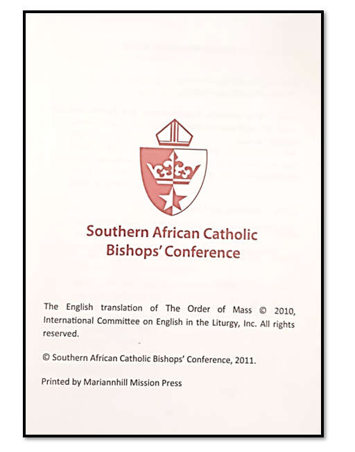 Order of Mass - small booklet