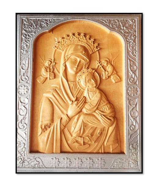 Madonna & Child Wooden Wall Carving
