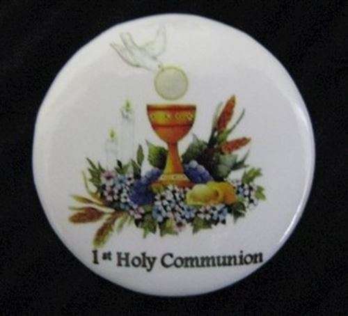 1st Holy Communion Dove Button Pin
