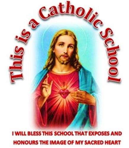 This is a Catholic School Vinyl Sticker