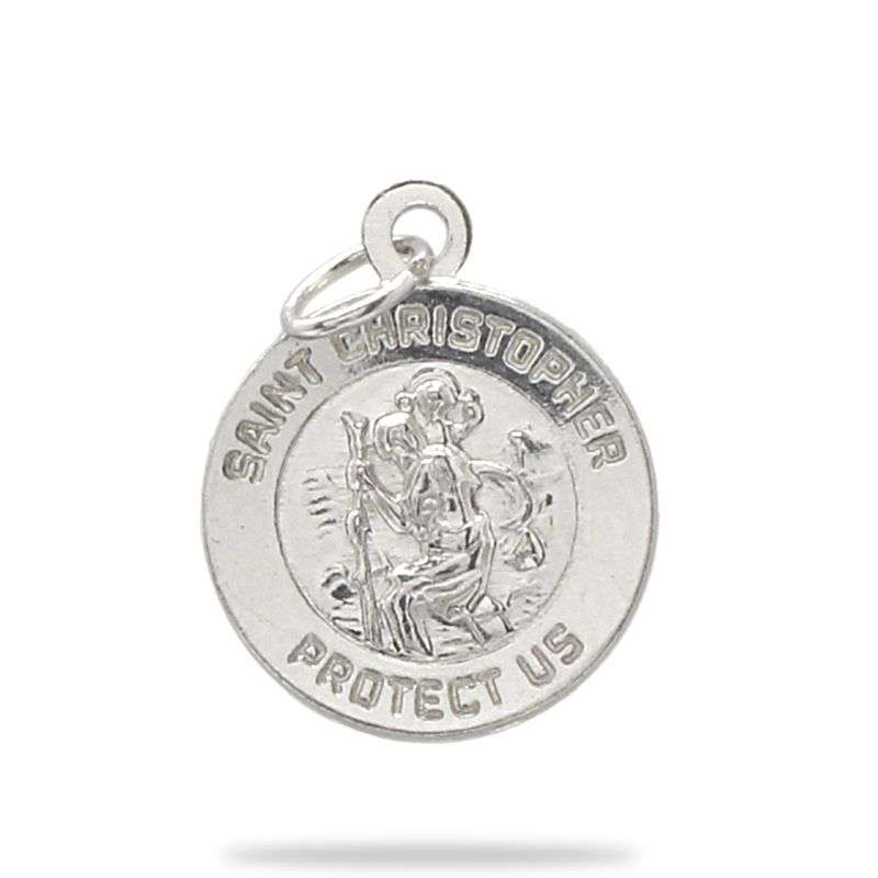 12mm Sterling Silver St Christopher Pendant
