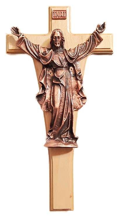 35cm Risen Lord Crucifix in Copper