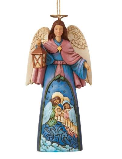 Hanging Nativity Angel with Lantern - Jim Shore Heartwood Creek