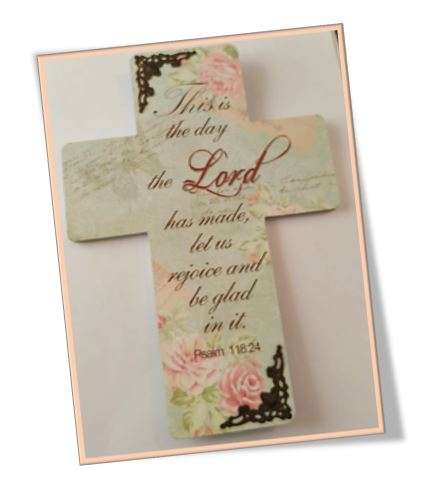 "This is the Day the Lord has made"  Wall Cross - 24cm
