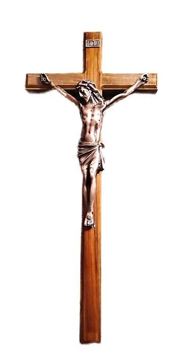 53cm Crucifix in Kiaat with Bronze Corpus