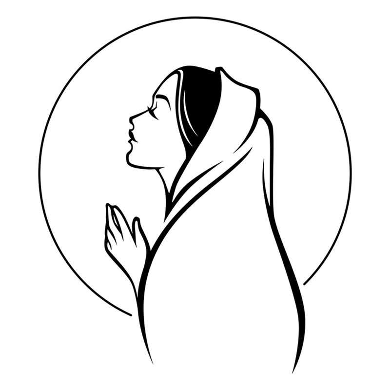 Praying Madonna Auto Decal