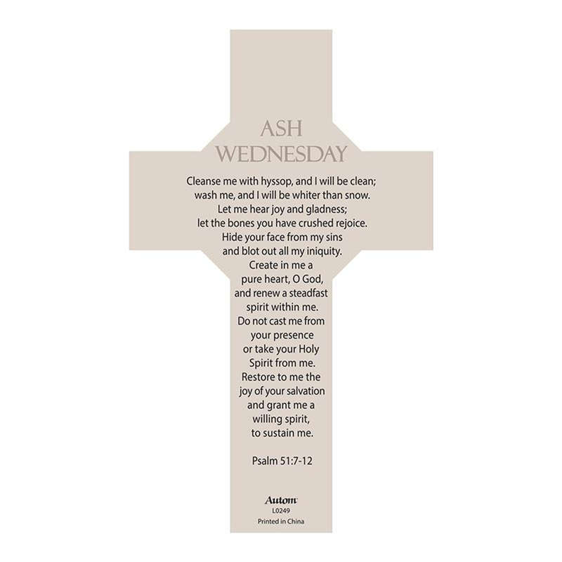 Ash Wednesday Bookmark with Prayer