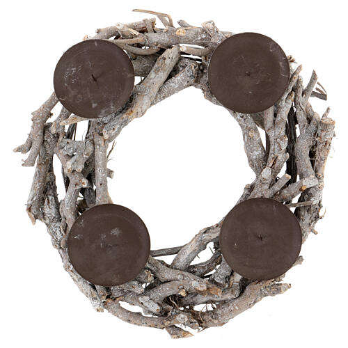 Advent Wreath - 33cm Diameter - Wooden