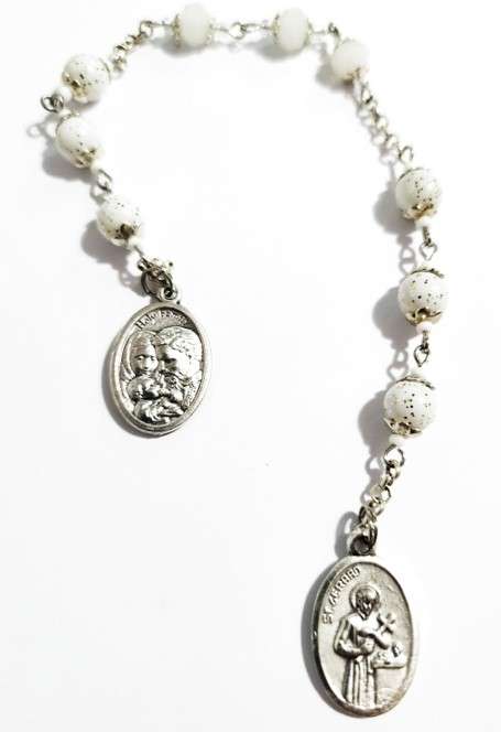 Chaplet of St Gerard Majella in silver - Patron Saint of expectant Mothers