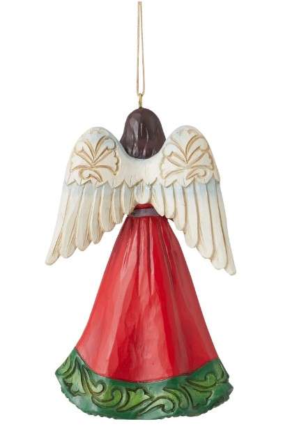 Jim Shore - Angel with Holly hanging ornament