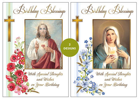 Birthday Blessings - Mary Immaculate or Sacred Heart of Jesus