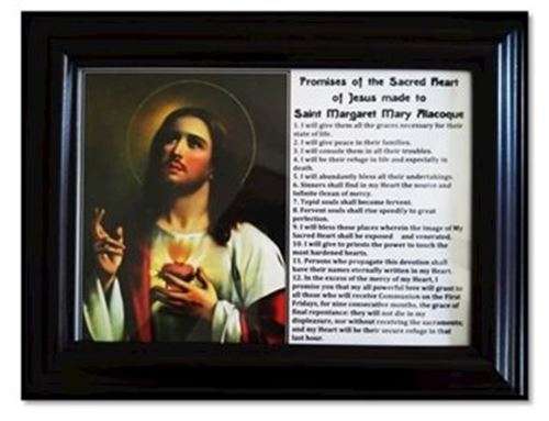 Sacred Heart & Twelve Promises framed print