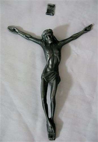 10cm Silver Corpus with Inri