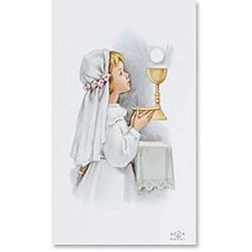 1st Holy Communion Holy Blank Card - Girl
