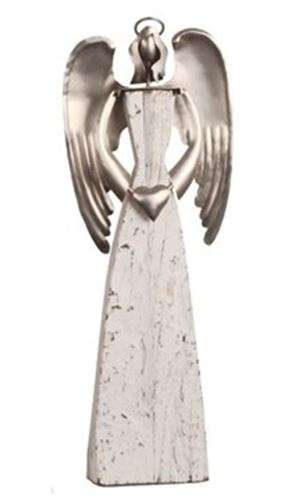 64cm Choir Angel White Heart in Hands