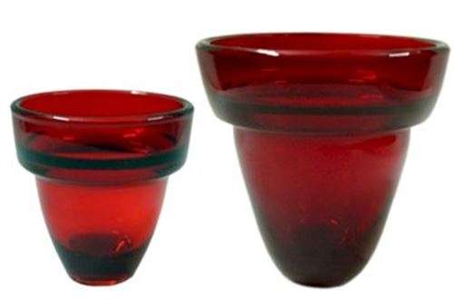 7.3cm Red Sanctuary Glass