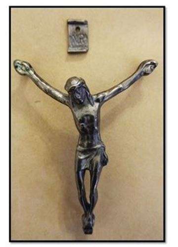 7cm Silver Corpus with INRI