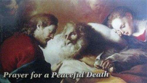 A Prayer for a Peaceful Death Holy Card