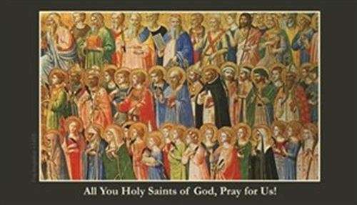 All Saints day prayer card