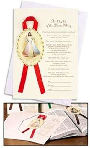 Ambrosiana Venezia - Divine Mercy Chaplet card with envelope