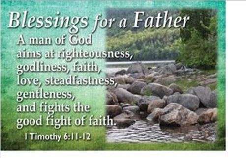 Father's Day Card - Blessings for a Father Holy Card / Any day card