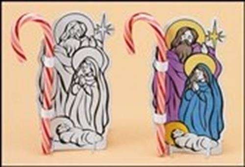 Colour Your Own Holy Family Candy Cane Craft Kit