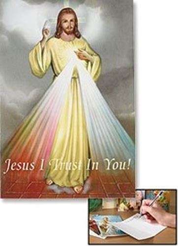Divine Mercy Devotional blank note card and envelope