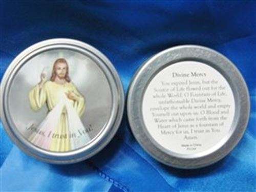 Divine Mercy rosary tin