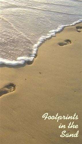 Footprints in the Sand prayer card
