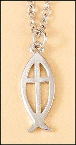 Ichthus with Cross Pendant and Chain