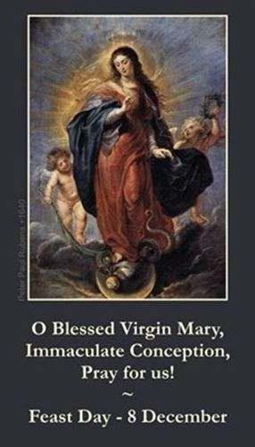Immaculate Conception Holy Card