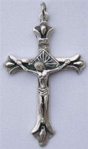 Leaf flared crucifix - 5cm