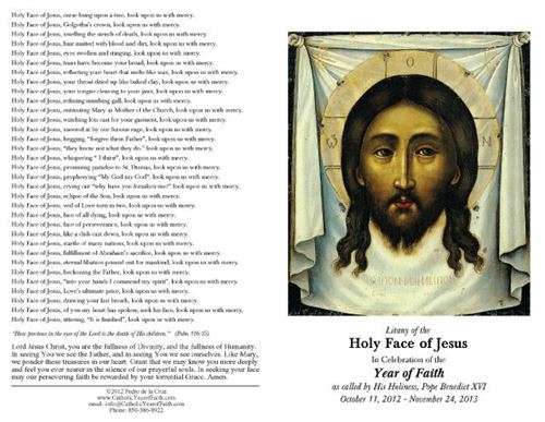 Litany of the Holy Face of Jesus - Year of Faith