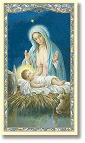 Madonna and Child Christmas Holy Card
