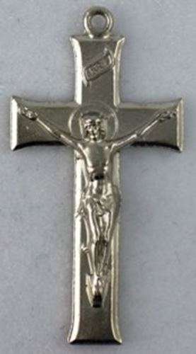 Mission Rosary Nickel plated Crucifix