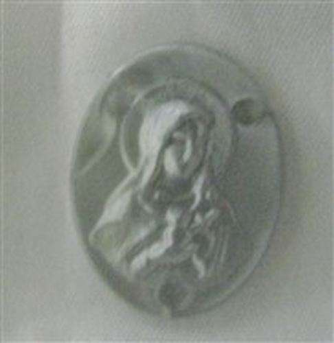Mission Rosary Silver Center Piece