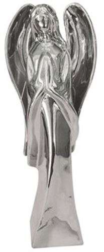 Modern Silver Praying Angel - 34.5cm
