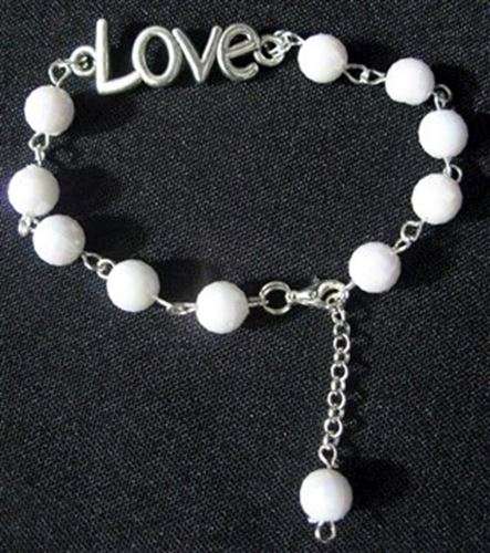 Mother of Pearl Acrylic Love Bracelet
