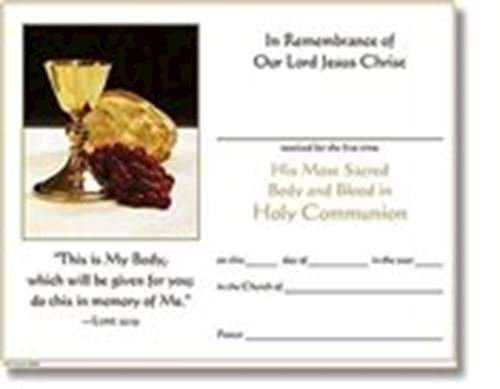 Our Daily Bread - 1st Holy Communion Certificate