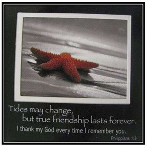 Photo Frame Magnet Tides may Change but true Friendship lasts Forever