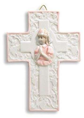 Praying Girl 1st Holy Communion Cross