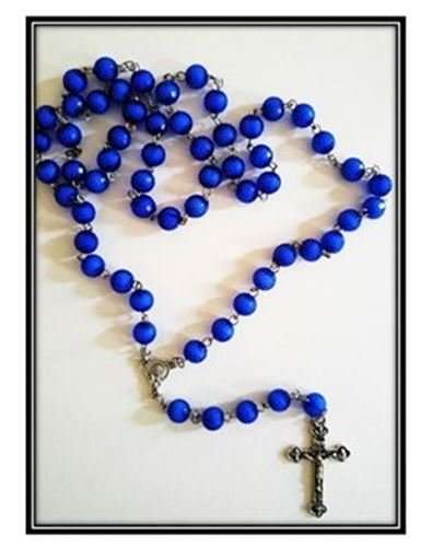 Royal Blue Faceted Window Rosary