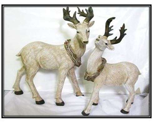 Set of Two Reindeer 27cm tall